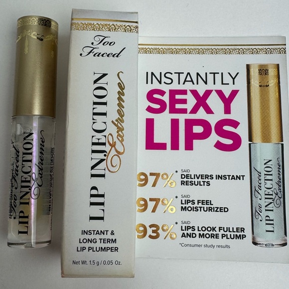Too Faced Lip Injection Extreme | Clear | micro travel size | NEW - Picture 6 of 6
